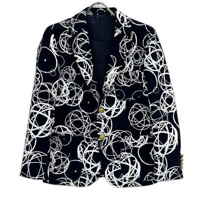 UNITED ARROWS ユナイテッドアローズ 【FUTURA FOR NIGOLD by UNITED ARROWS】5552-299-0041 ネイビー アトミックパターデザイン フランネル ジャケット ジャケット