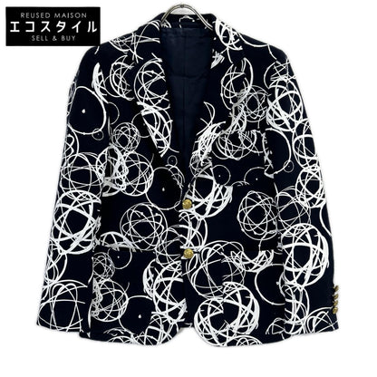 UNITED ARROWS ユナイテッドアローズ 【FUTURA FOR NIGOLD by UNITED ARROWS】5552-299-0041 ネイビー アトミックパターデザイン フランネル ジャケット ジャケット