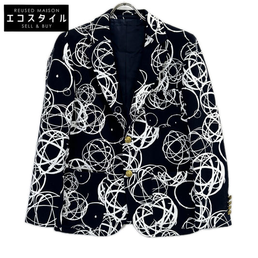 United Arrows ユナイテッドアローズ 【FUTURA FOR NIGOLD by UNITED ARROWS】5552-299-0041 Navy Atomic Pattern Flannel Jacket Jacket