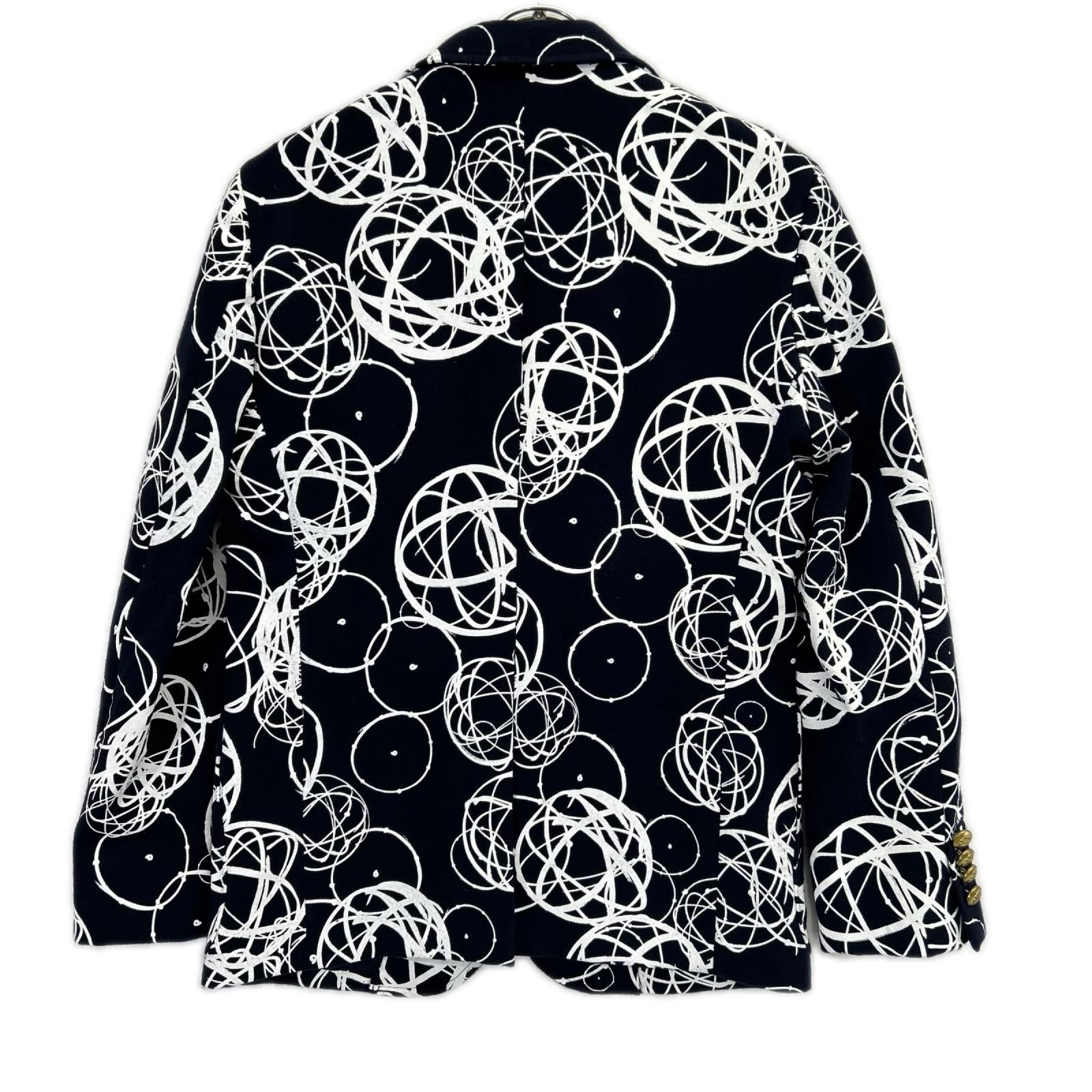 UNITED ARROWS ユナイテッドアローズ 【FUTURA FOR NIGOLD by UNITED ARROWS】5552-299-0041 ネイビー アトミックパターデザイン フランネル ジャケット ジャケット