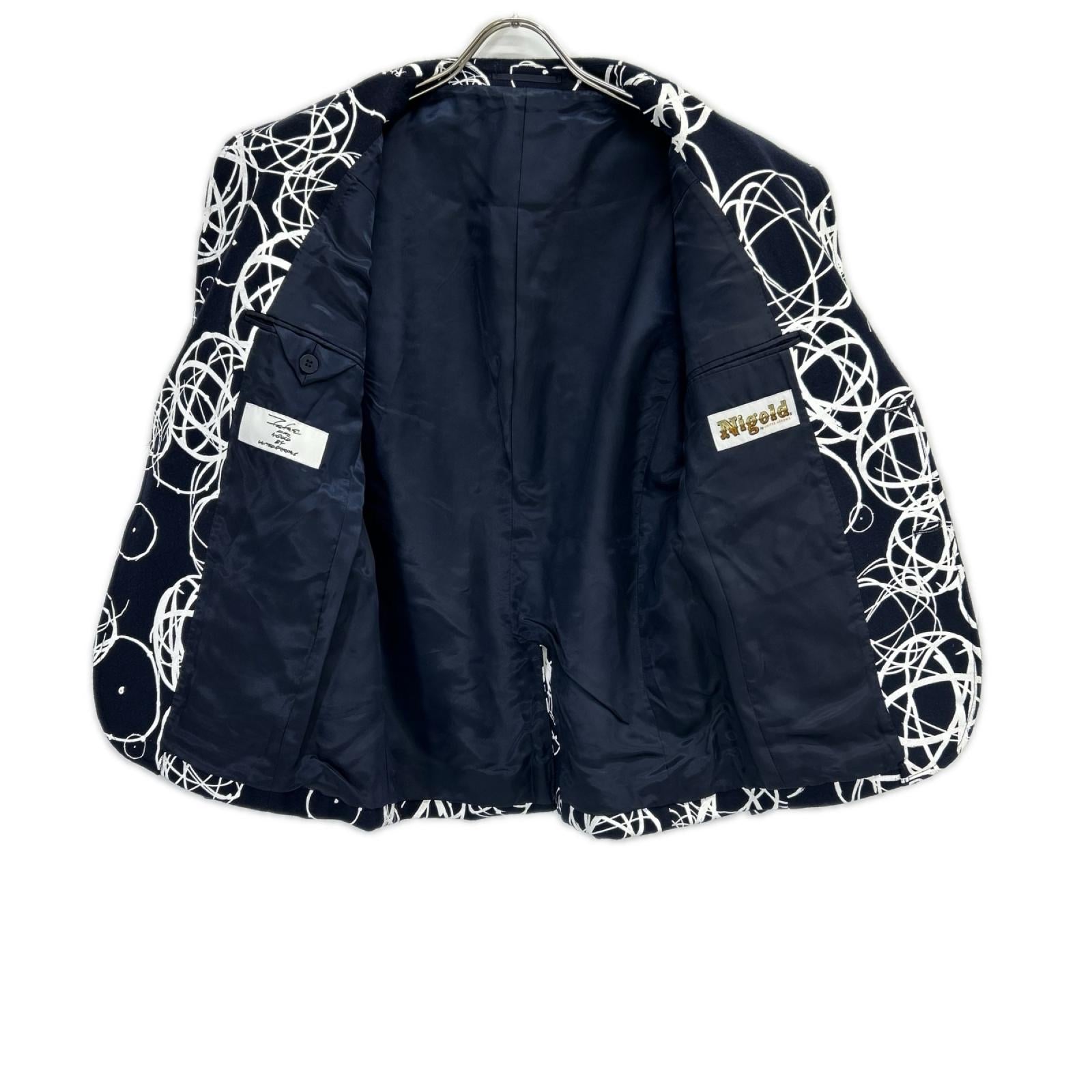 UNITED ARROWS ユナイテッドアローズ 【FUTURA FOR NIGOLD by UNITED ARROWS】5552-299-0041 ネイビー アトミックパターデザイン フランネル ジャケット ジャケット