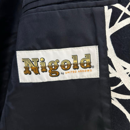 UNITED ARROWS ユナイテッドアローズ 【FUTURA FOR NIGOLD by UNITED ARROWS】5552-299-0041 ネイビー アトミックパターデザイン フランネル ジャケット ジャケット