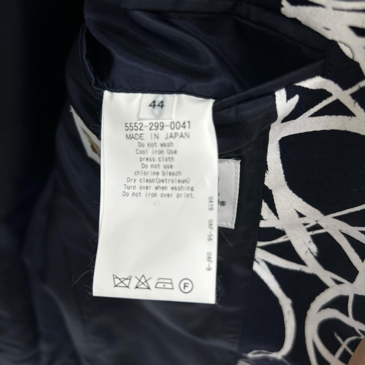 UNITED ARROWS ユナイテッドアローズ 【FUTURA FOR NIGOLD by UNITED ARROWS】5552-299-0041 ネイビー アトミックパターデザイン フランネル ジャケット ジャケット