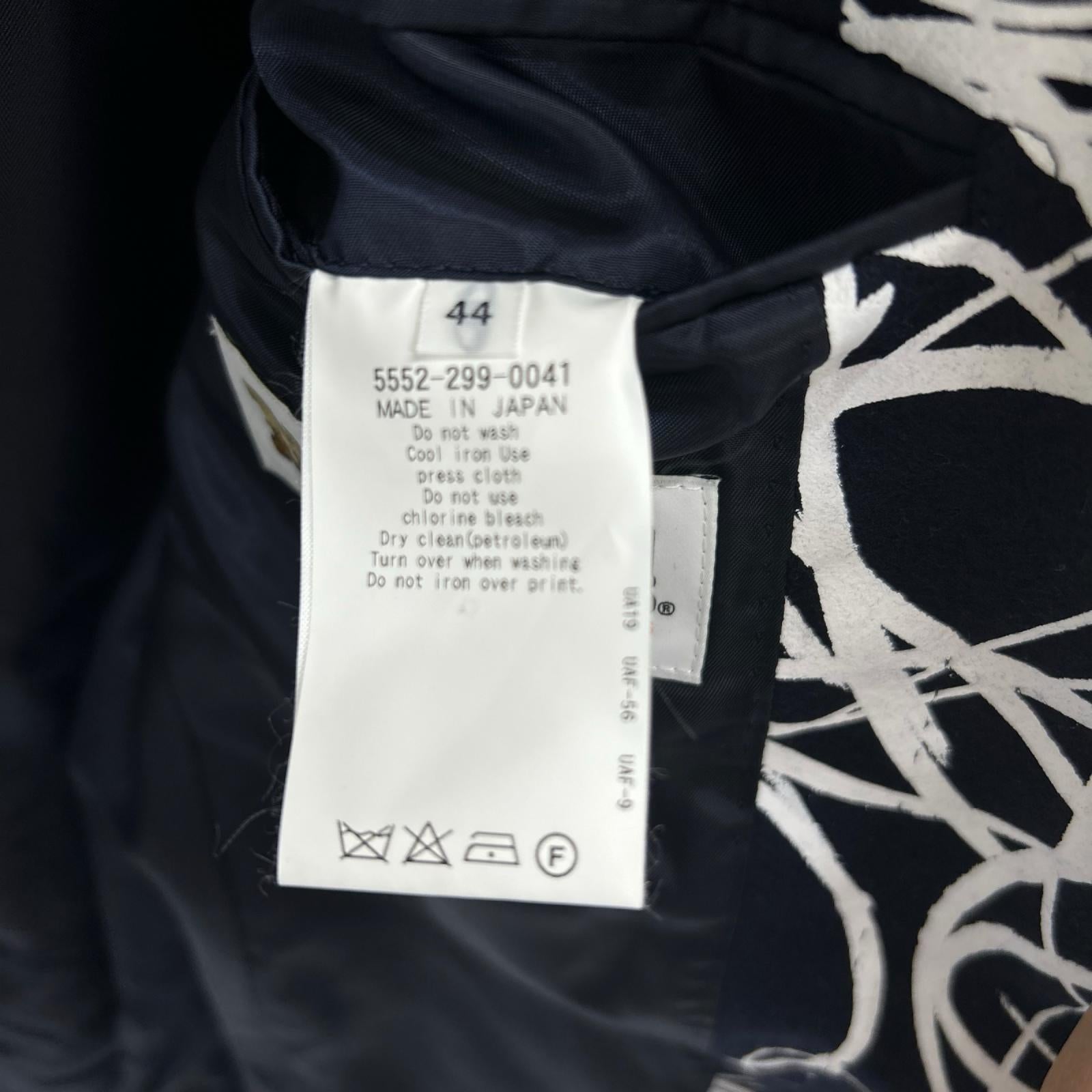 UNITED ARROWS ユナイテッドアローズ 【FUTURA FOR NIGOLD by UNITED ARROWS】5552-299-0041 ネイビー アトミックパターデザイン フランネル ジャケット ジャケット