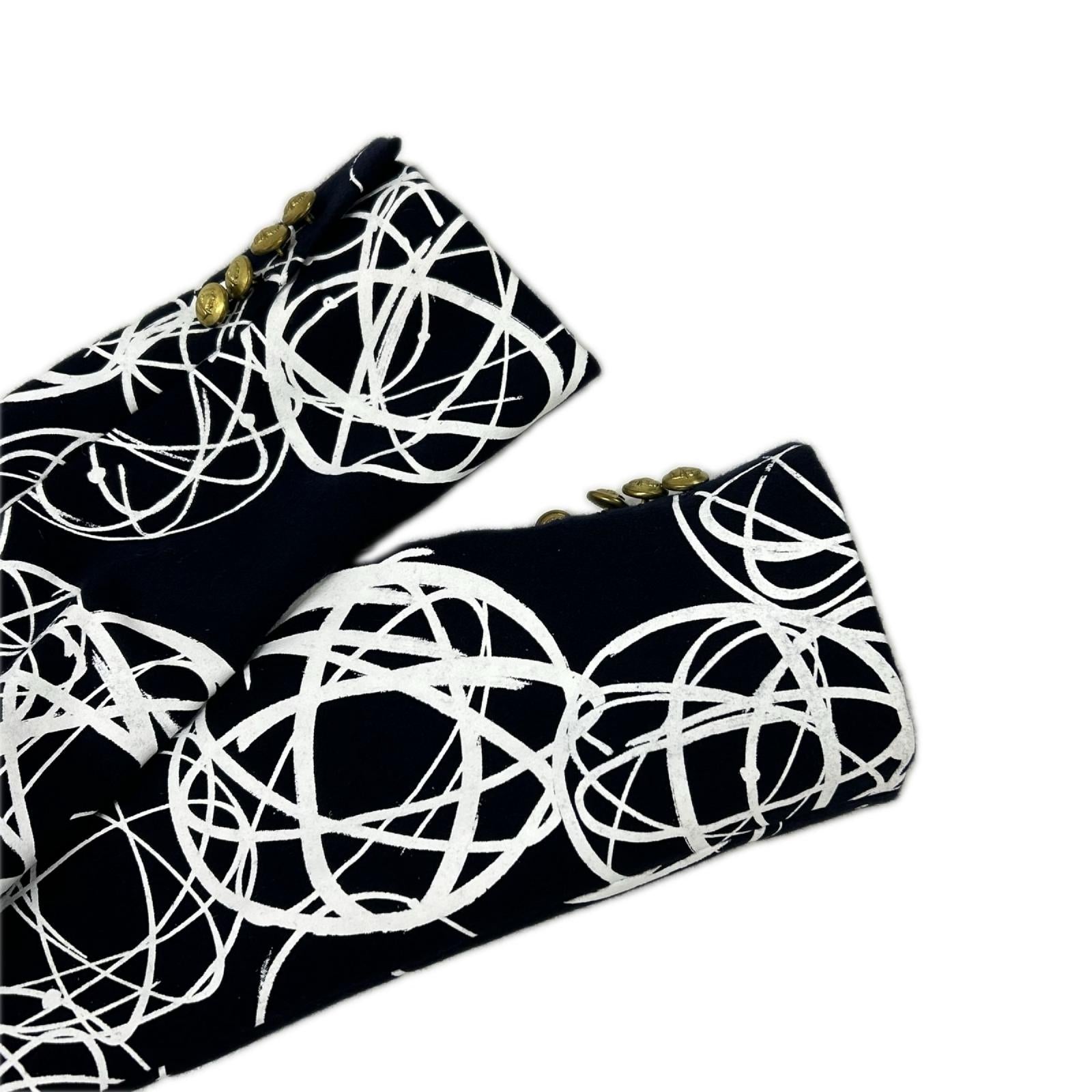 UNITED ARROWS ユナイテッドアローズ 【FUTURA FOR NIGOLD by UNITED ARROWS】5552-299-0041 ネイビー アトミックパターデザイン フランネル ジャケット ジャケット