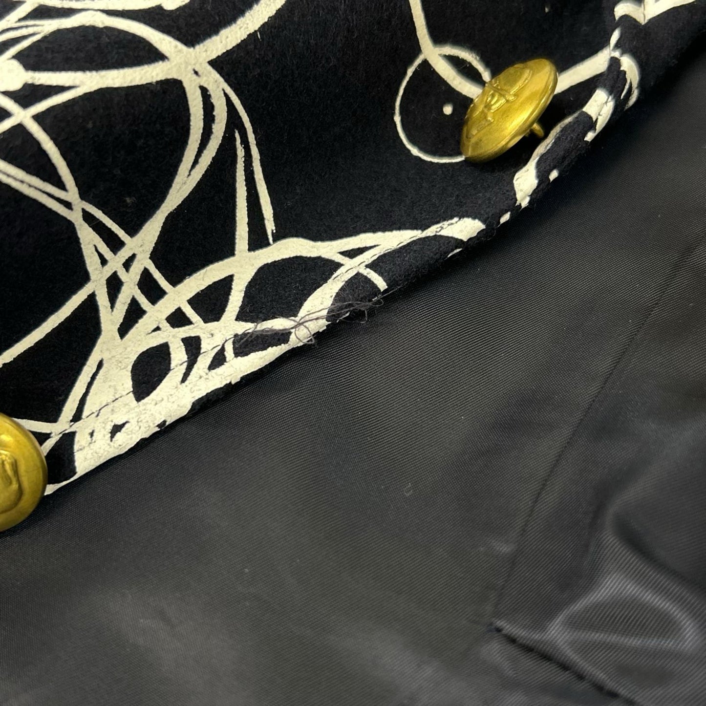 UNITED ARROWS ユナイテッドアローズ 【FUTURA FOR NIGOLD by UNITED ARROWS】5552-299-0041 ネイビー アトミックパターデザイン フランネル ジャケット ジャケット