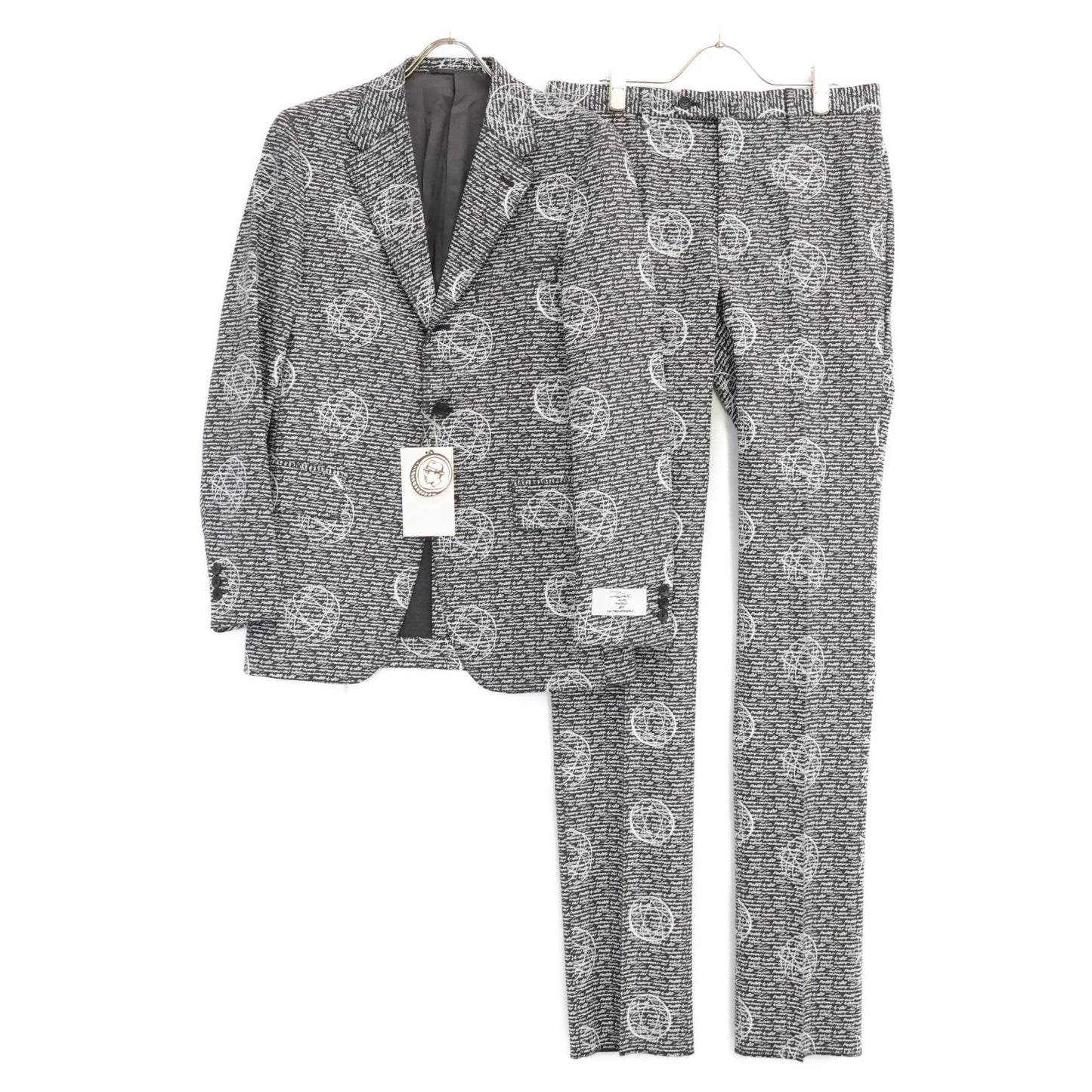 UNITED ARROWS ユナイテッドアローズ FUTURA FOR NIGOLD by UNITED ARROWS【新品同様】5552-259-0005 TRO 3B SUIT 総柄 段返り3Bシングルスーツ スーツ セットアップ