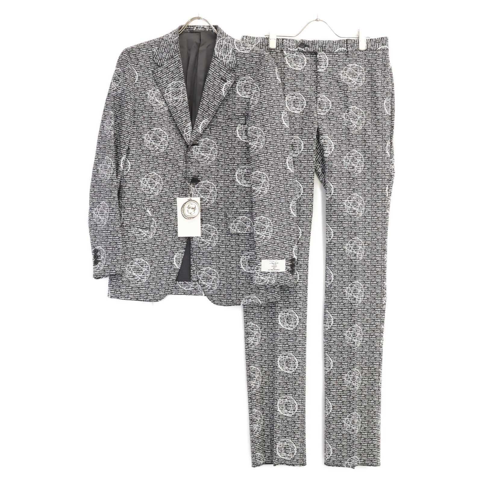 UNITED ARROWS ユナイテッドアローズ FUTURA FOR NIGOLD by UNITED ARROWS【新品同様】5552-259-0005 TRO 3B SUIT 総柄 段返り3Bシングルスーツ スーツ セットアップ