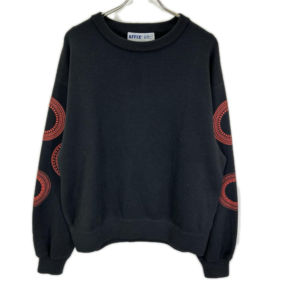 AFFIX アフィックス ブラック ウール混 TACH TUNING KNIT セーター トップス