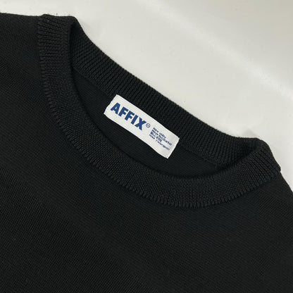 AFFIX アフィックス ブラック ウール混 TACH TUNING KNIT セーター トップス