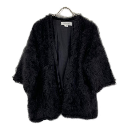 ALEXANDER WANG アレキサンダーワン ブラック アンゴラ ショートコート シャギーニット カーディガン ジャケット