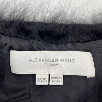 ALEXANDER WANG アレキサンダーワン ブラック アンゴラ ショートコート シャギーニット カーディガン ジャケット