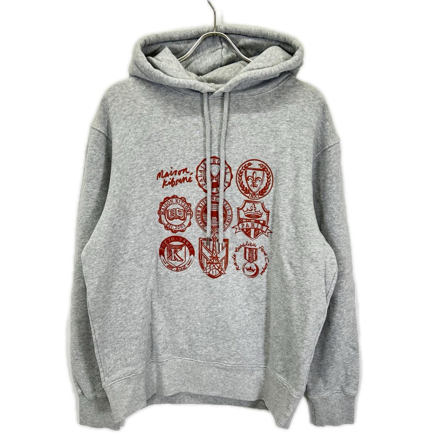 MAISON KITSUNE メゾンキツネ LM00711KM0307 グレー コットン プルオーバーパーカー トップス