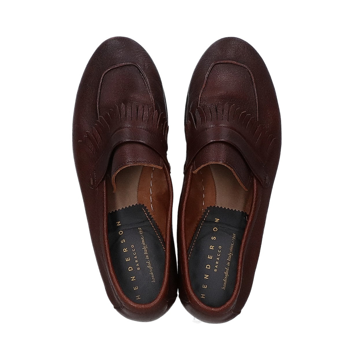 HENDERSON ヘンダーソン 【美品】レザー フリンジ キルト ローファー シューズ