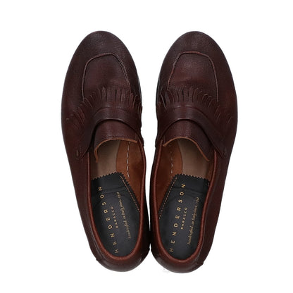 HENDERSON ヘンダーソン 【美品】レザー フリンジ キルト ローファー シューズ