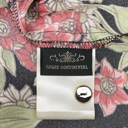 GRACE CONTINENTAL グレースコンチネンタル 1933 1214-0 ブラック ボタニカル スカーフ ワンピース ワンピース