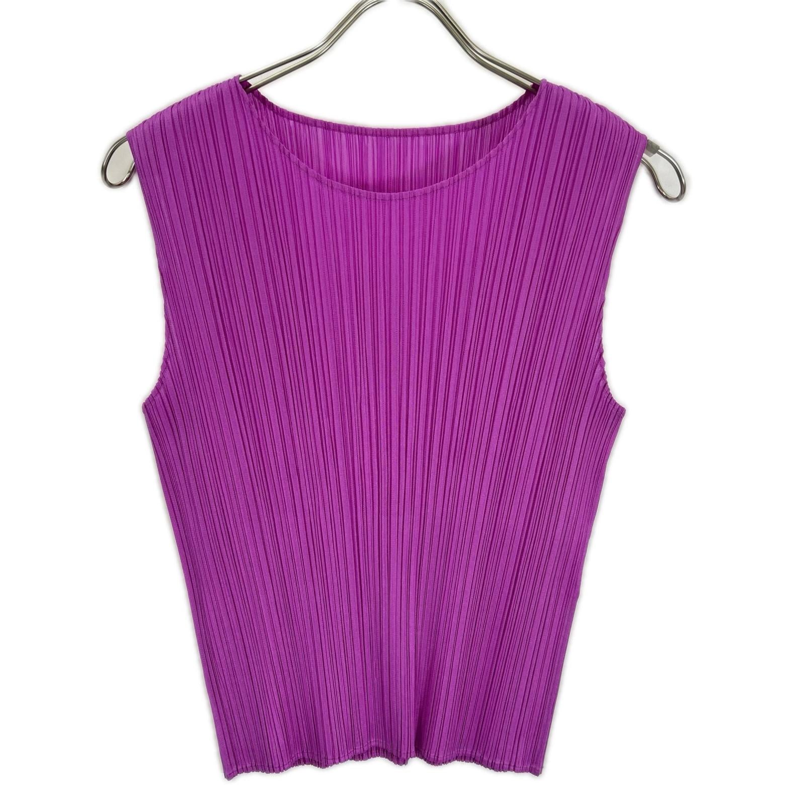 PLEATS PLEASE プリーツプリーズ PP41JK002 パープル JUICY COLORS ノースリーブトップス 青山限定 トップス