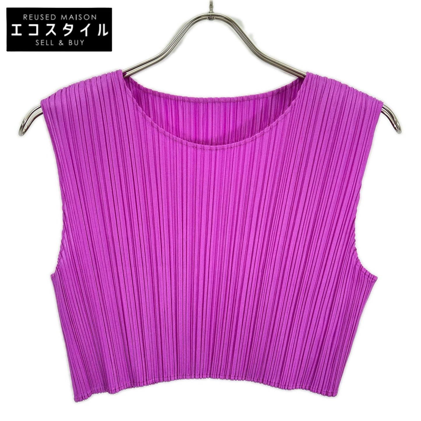 PLEATS PLEASE プリーツプリーズ PP41JK001 パープル JUICY COLORS ノースリーブトップス 青山限定 トップス
