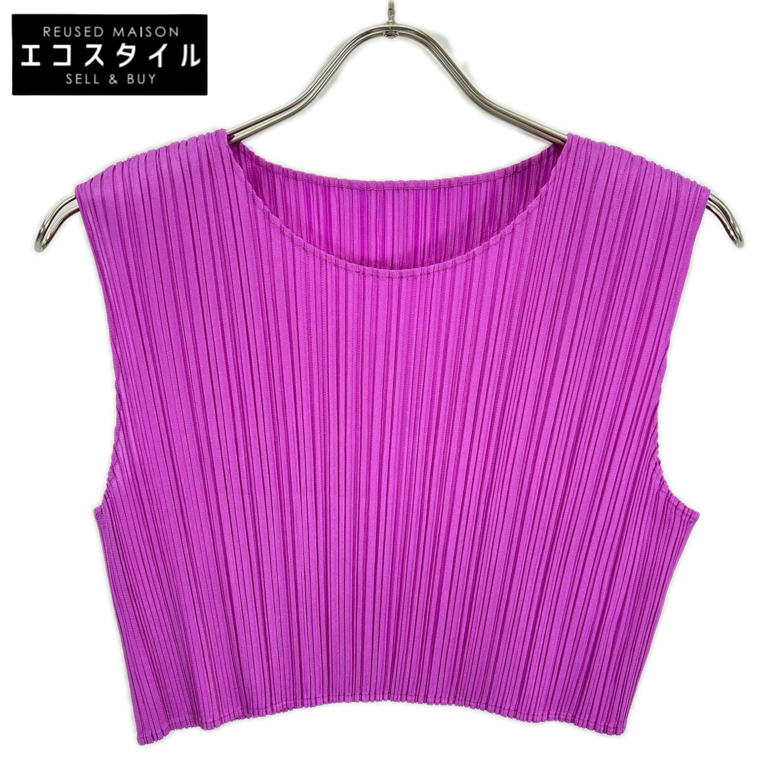 PLEATS PLEASE プリーツプリーズ PP41JK001 パープル JUICY COLORS ノースリーブトップス 青山限定 トップス