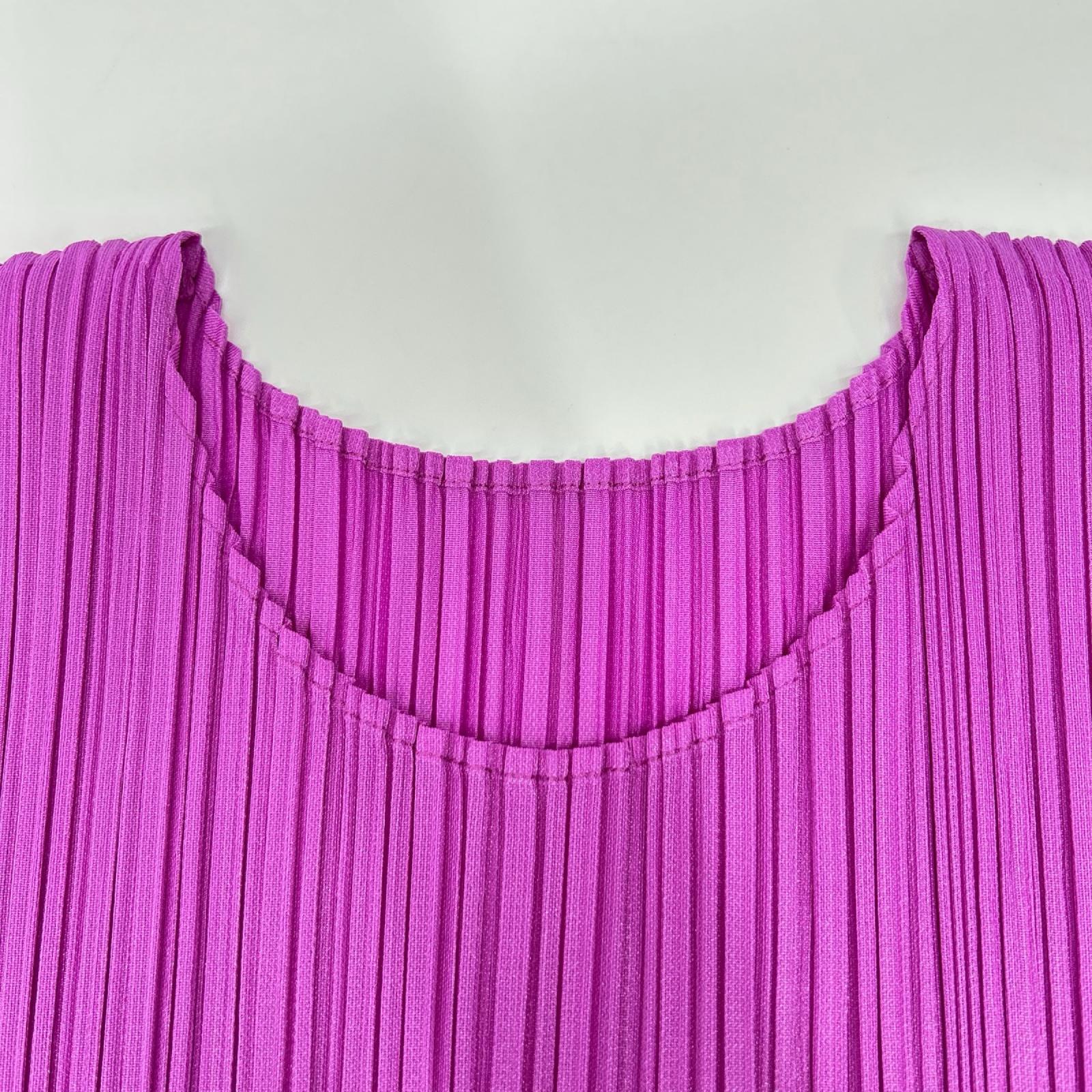PLEATS PLEASE プリーツプリーズ PP41JK001 パープル JUICY COLORS ノースリーブトップス 青山限定 トップス