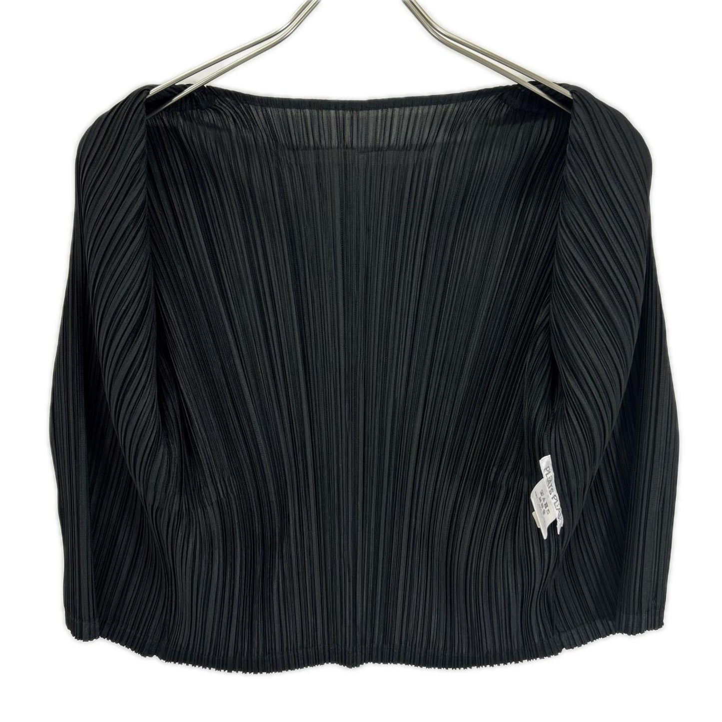 PLEATS PLEASE プリーツプリーズ PP93-JO142 ブラック 5分袖 カーディガン トップス