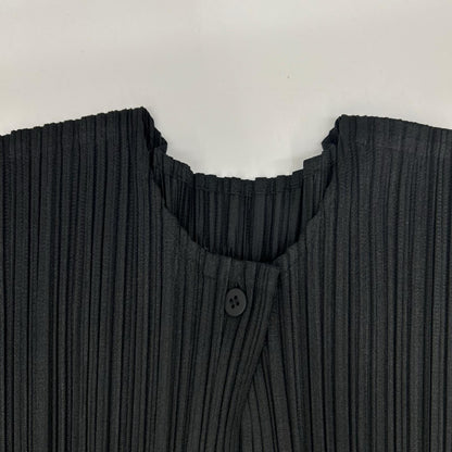 PLEATS PLEASE プリーツプリーズ PP93-JO142 ブラック 5分袖 カーディガン トップス