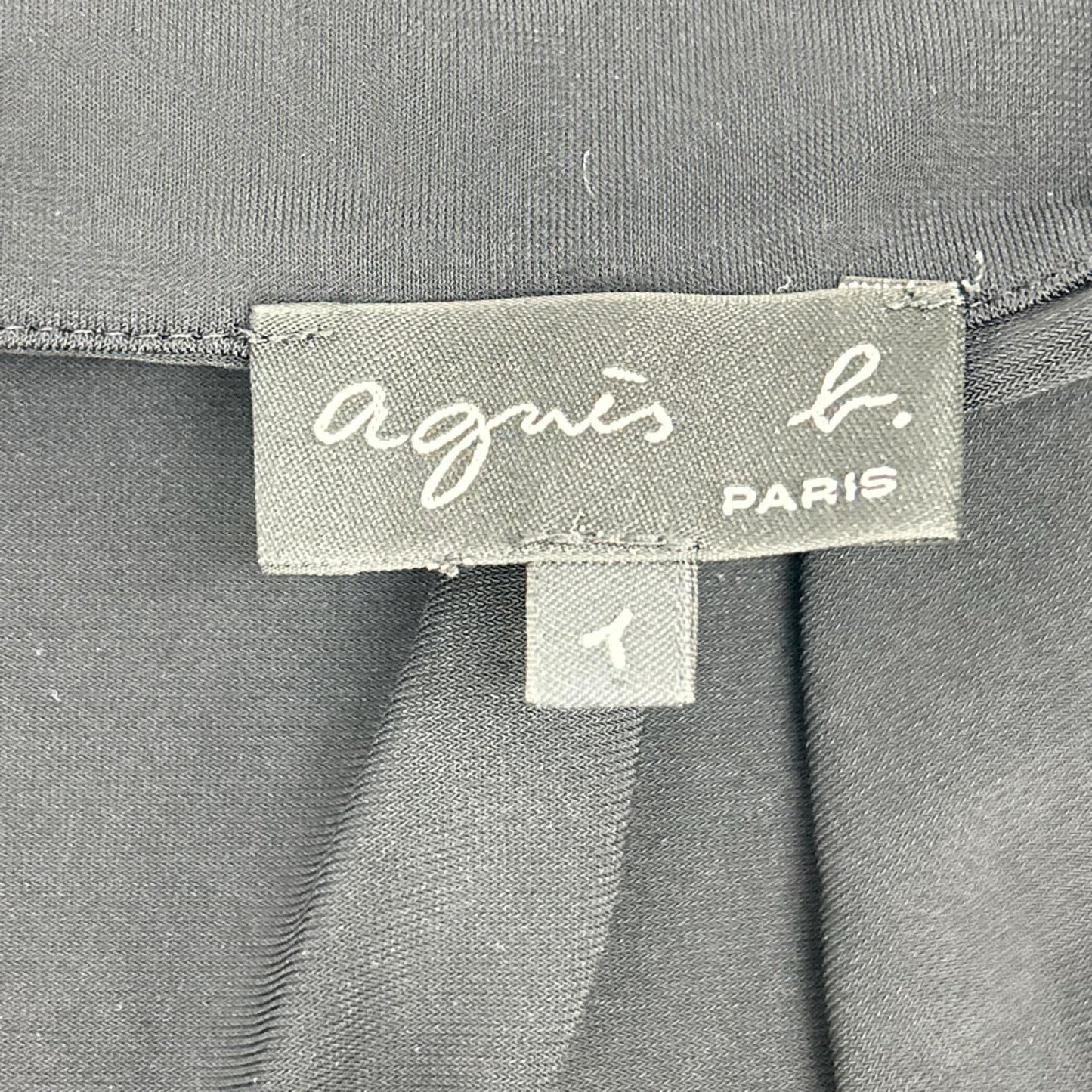 agnes b アニエスベー ブラック F430 JX74 ジャージー ブラウス トップス トップス