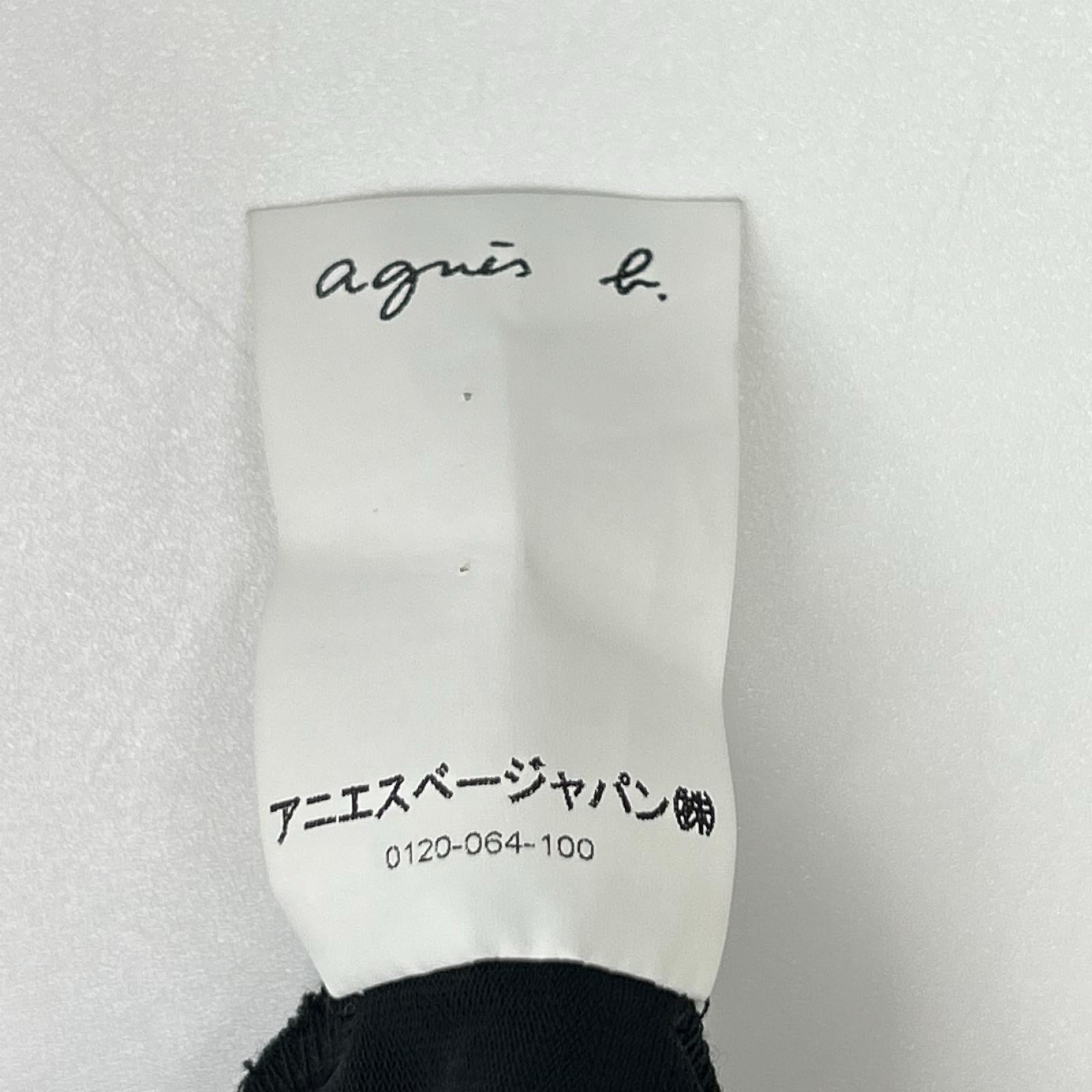 agnes b アニエスベー ブラック F672 JX74 ジャージー プリーツ パンツ ボトムス