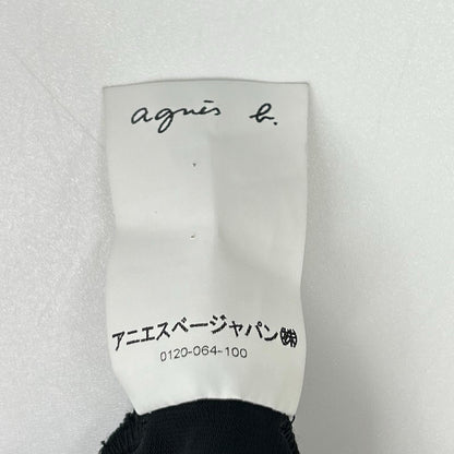 agnes b アニエスベー ブラック F672 JX74 ジャージー プリーツ パンツ ボトムス