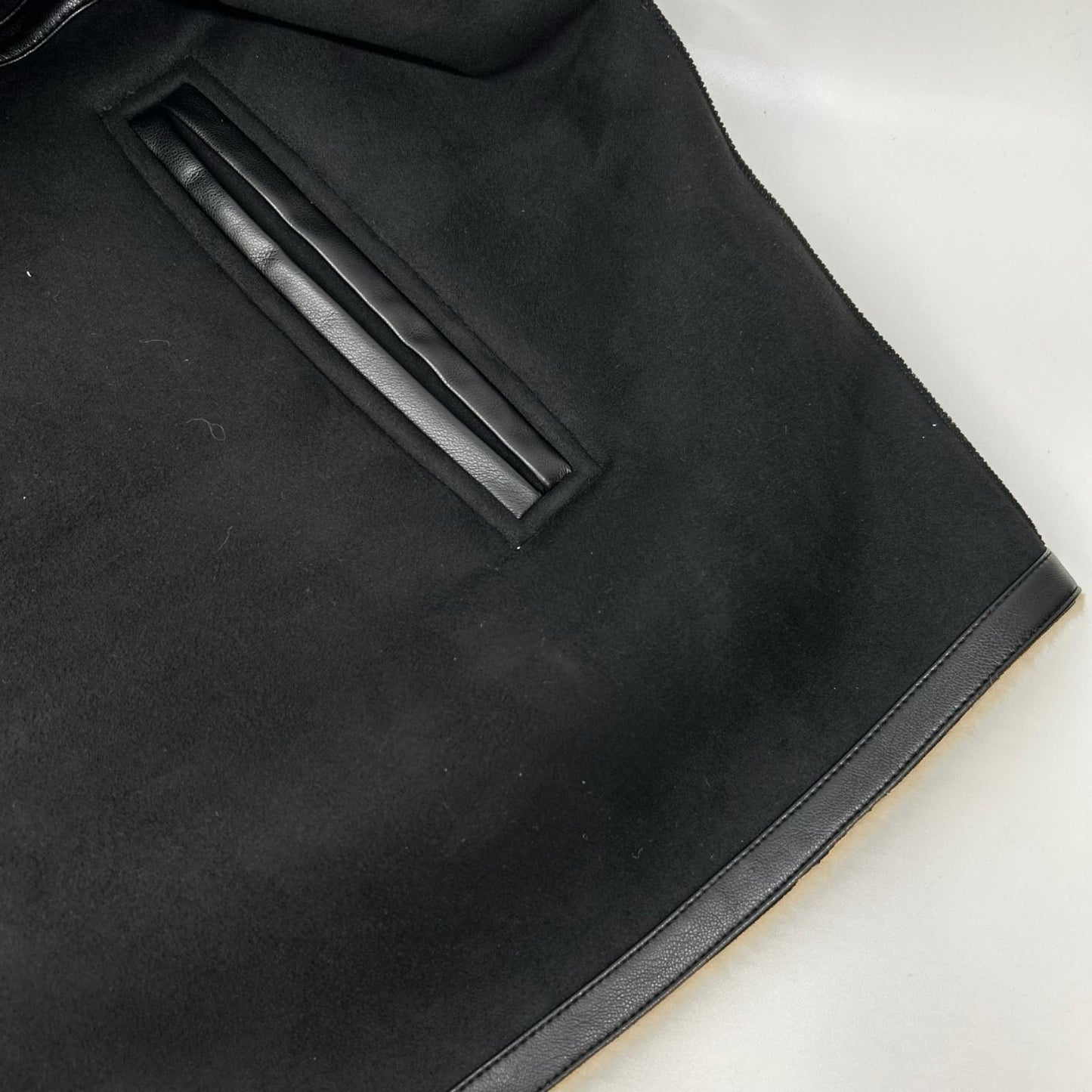 SHIPS シップス 314-07-0051 ブラック フェイク ムートン ジップ コート コート