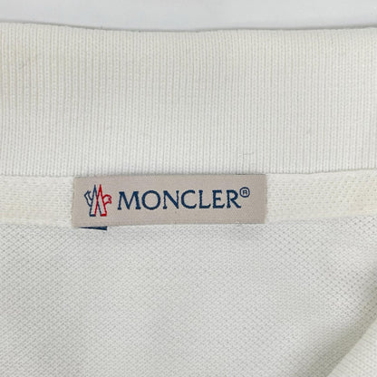 MONCLER モンクレール D10918304200 84556 ホワイト ロゴパッチ ポロシャツ トップス