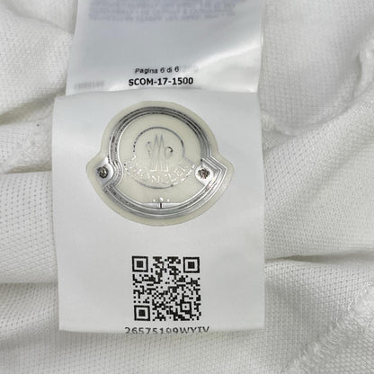 MONCLER モンクレール D10918304200 84556 ホワイト ロゴパッチ ポロシャツ トップス