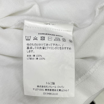 MONCLER モンクレール D10918304200 84556 ホワイト ロゴパッチ ポロシャツ トップス