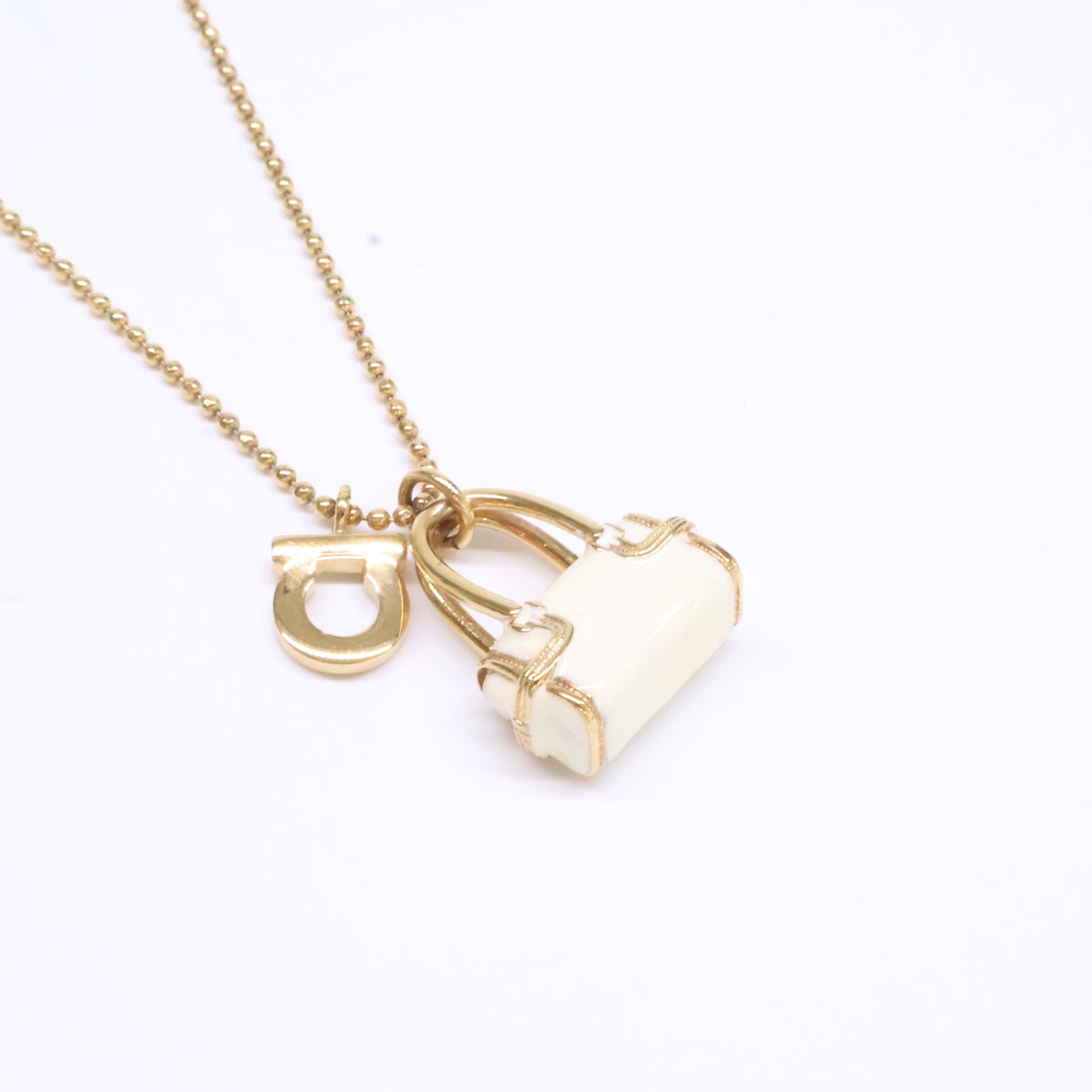 SalvatoreFerragamo サルバトーレフェラガモ 【美品】ガンチーニ バッグモチーフトップ ネックレス