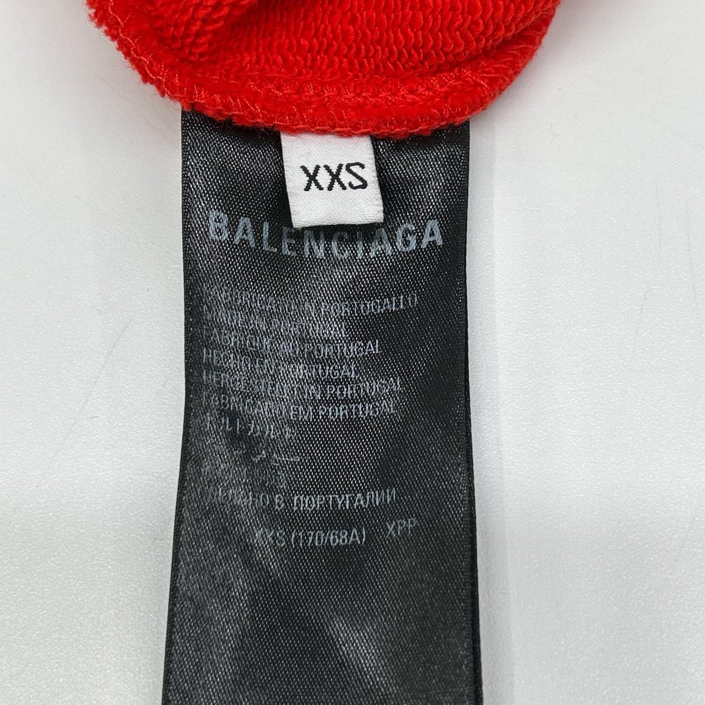 BALENCIAGA バレンシアガ 676137 22SS レッド スウェット ショーツ 刺繍 ハーフパンツ ボトムス