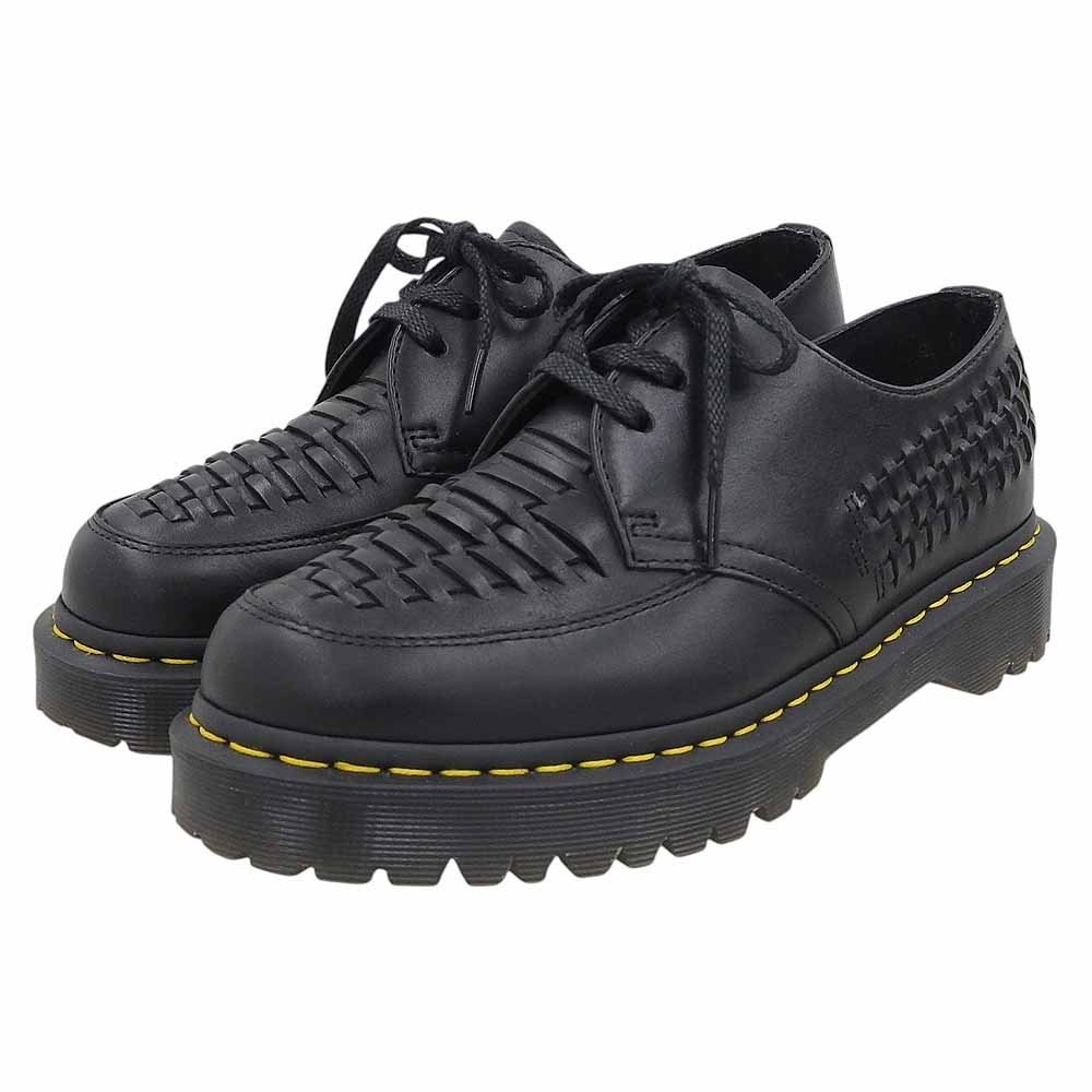 Dr.Martens ドクターマーチン 美品 BEX WVN 3ホールシューズ メンズ 黒 ブラック 8 1461 シューズ