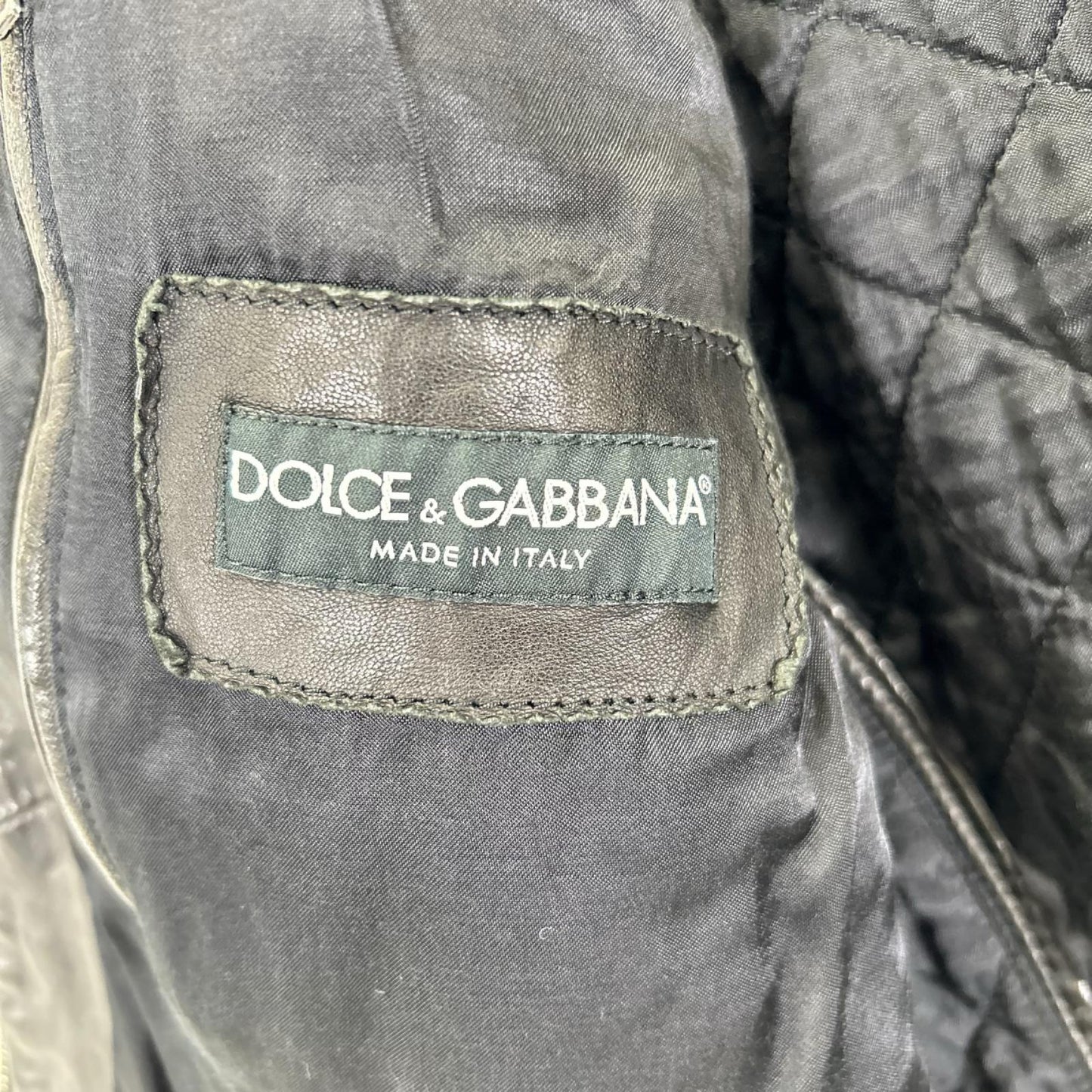 DOLCE&GABBANA ドルチェアンドガッバーナ G9Q30L ブラック ラムレザー シングルライダース ジャケット ジャケット