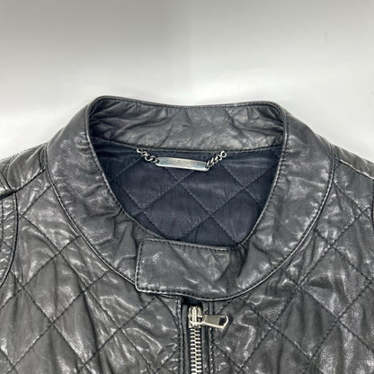 DOLCE&GABBANA ドルチェアンドガッバーナ G9Q30L ブラック ラムレザー シングルライダース ジャケット ジャケット
