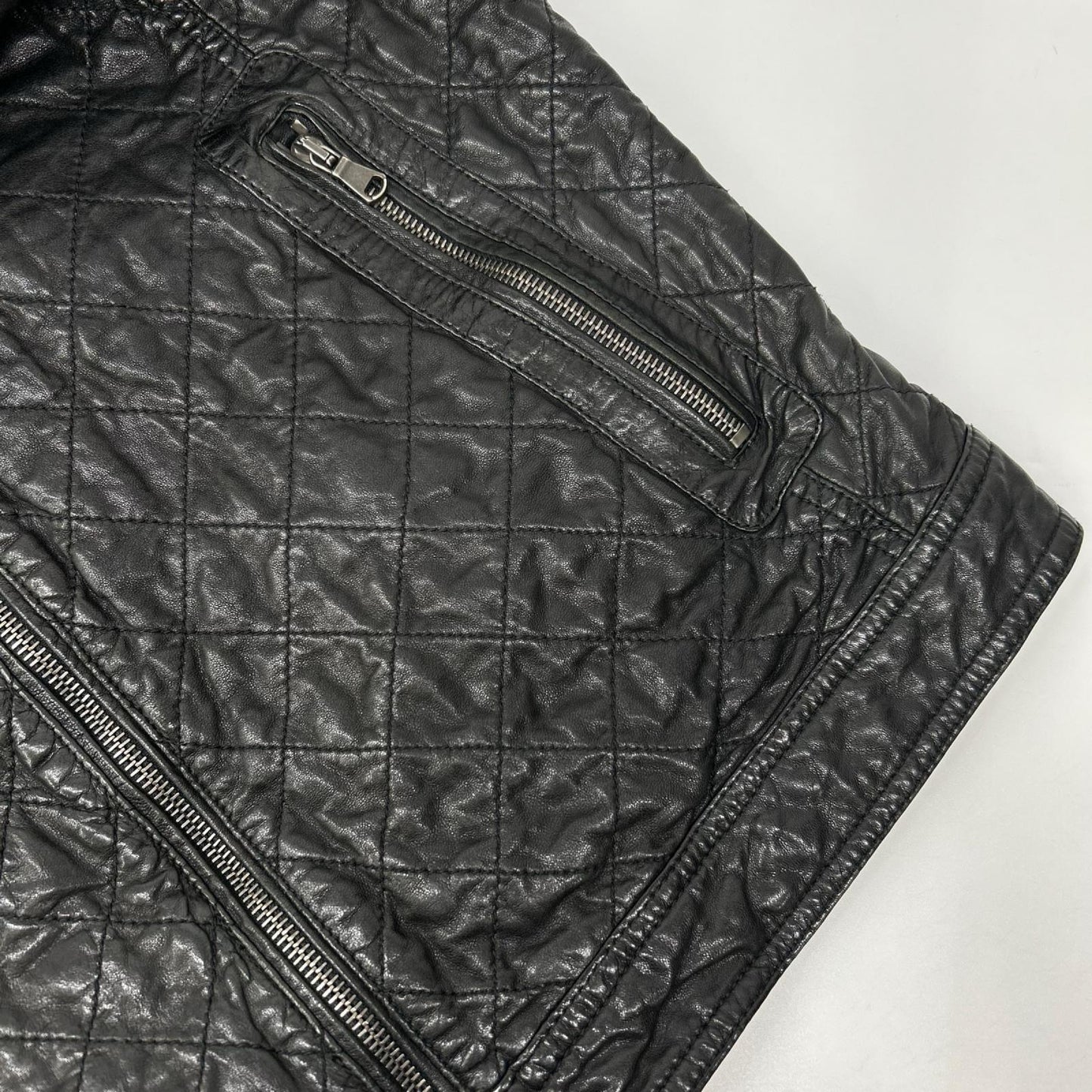 DOLCE&GABBANA ドルチェアンドガッバーナ G9Q30L ブラック ラムレザー シングルライダース ジャケット ジャケット
