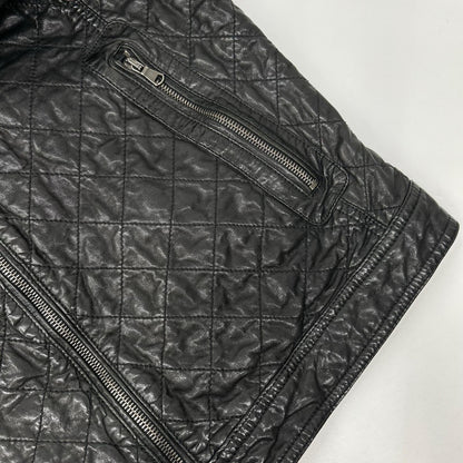 DOLCE&GABBANA ドルチェアンドガッバーナ G9Q30L ブラック ラムレザー シングルライダース ジャケット ジャケット