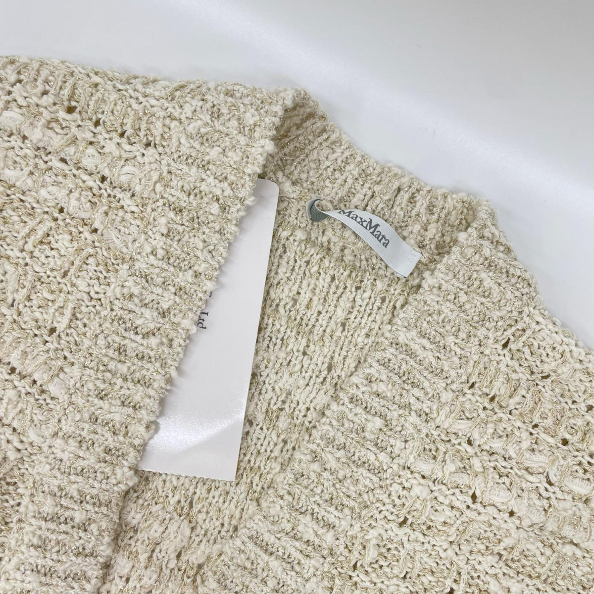 Max Mara マックスマーラ 2511341032 アイボリー コットン ブレンド ニットカーディガン トップス