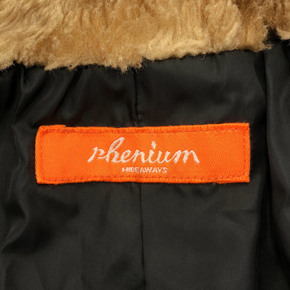 その他ブランド 【rhenium HIDEAWAYS】オレンジ ファー ジップアップアウター コート トップス