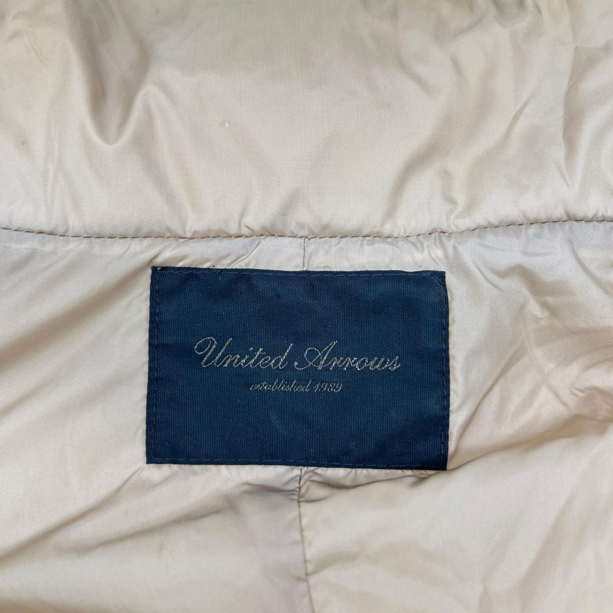 UNITED ARROWS ユナイテッドアローズ 1525-199-0394 ブラウン UAG ナイロン レッキスラビットファー ロングダウン コート