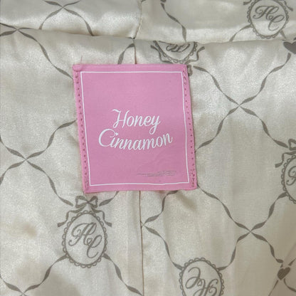Honey Cinnamon ハニーシナモン ホワイト ぽんぽんリボンうさみみエコファーコート コート