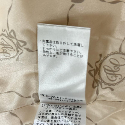 Honey Cinnamon ハニーシナモン ホワイト ぽんぽんリボンうさみみエコファーコート コート