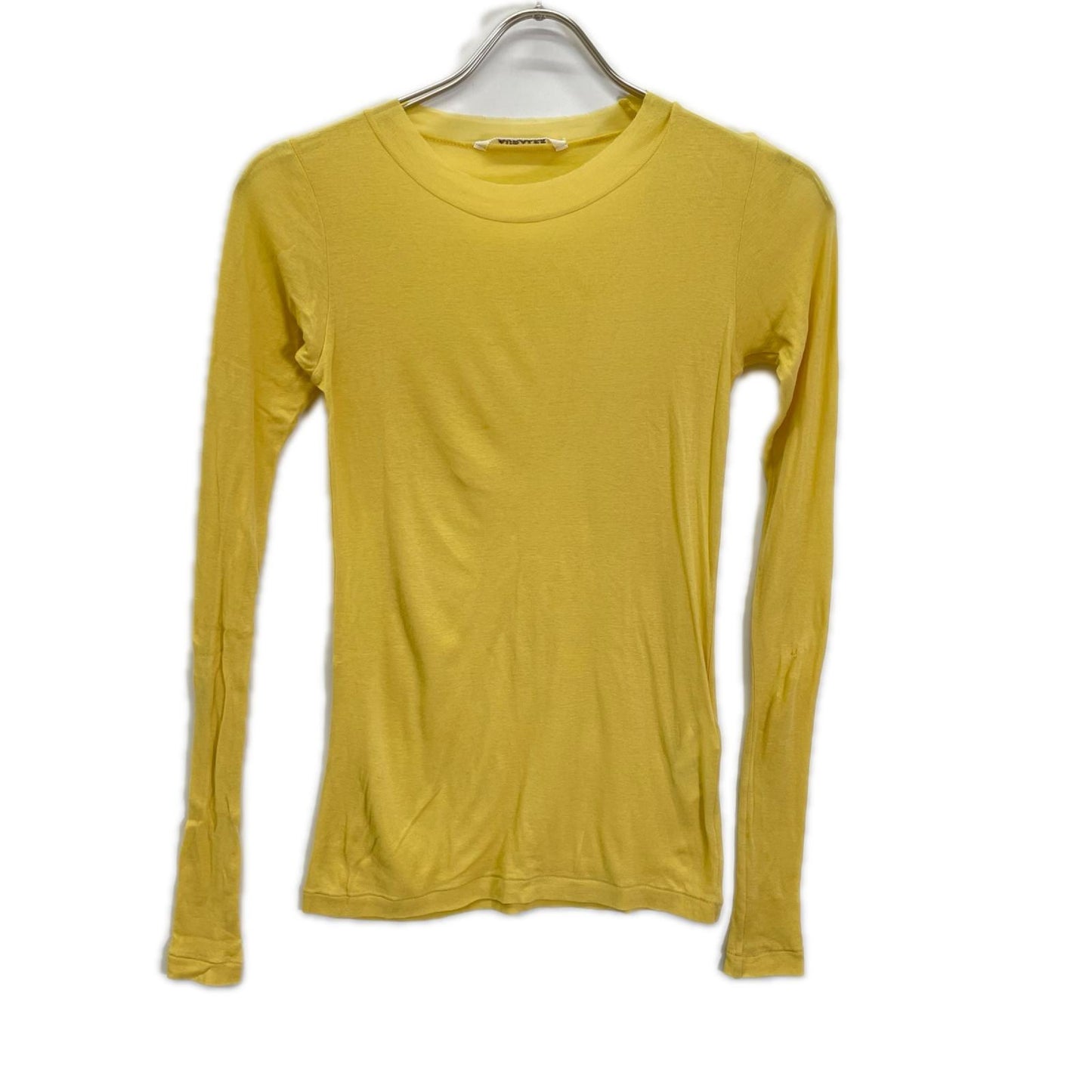 AURALEE オーラリー A00T01HF イエローSUPER HIGH GAUGE SHEER RIB L/S Tシャツ トップス