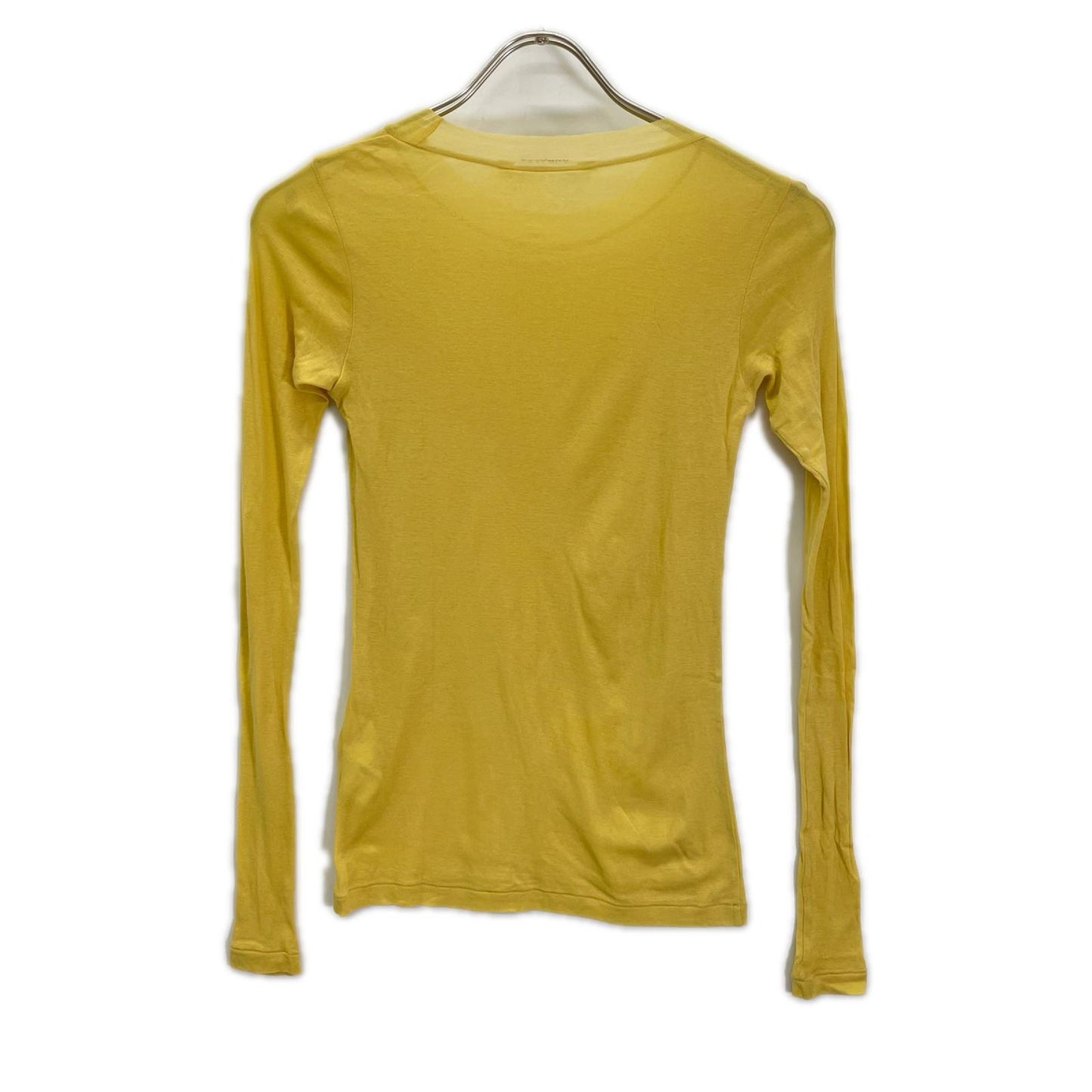 AURALEE オーラリー A00T01HF イエローSUPER HIGH GAUGE SHEER RIB L/S Tシャツ トップス