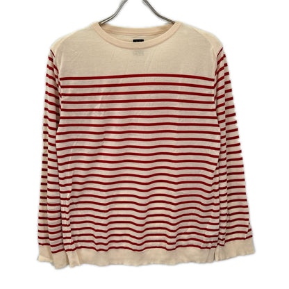 BATONER バトナー ベージュレッド CELLULOSE CASHMERE BORDER LONG SLEEVE カットソー トップス