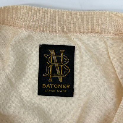 BATONER バトナー ベージュレッド CELLULOSE CASHMERE BORDER LONG SLEEVE カットソー トップス