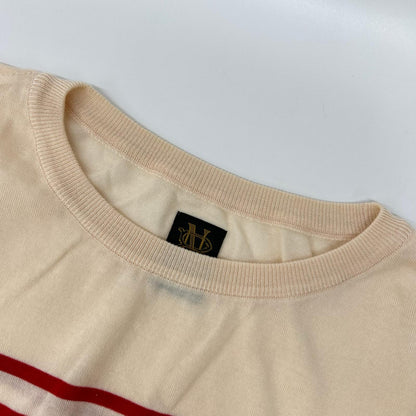 BATONER バトナー ベージュレッド CELLULOSE CASHMERE BORDER LONG SLEEVE カットソー トップス